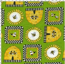 Tecido Estampado para Patchwork - DB034 Bees And Bloms Toss Cor 01 (0,50x1,40)