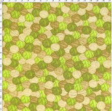 Tecido Estampado para Patchwork - DB096 Yarn Ball - Green C03 (0,50x1,40)