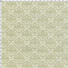 Tecido Estampado para Patchwork - Vinta Roses Damask Verde Cha (0,50x1,40)