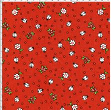 Tecido Estampado para Patchwork - Joaninha Fundo Vermelho Cor 02 (0,50x1,40)