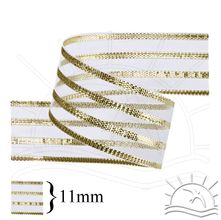 Fita Voal Metalizada 0490E 11mm 10 Metros - 203 Ouro