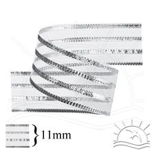 Fita Voal Metalizada 0490E 11mm 10 Metros - 218 Prata