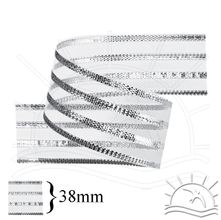 Fita Voal Metalizada 0490E 38mm 10 Metros - 218 Prata