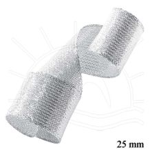 Fita Metalizada Aramada M004 25mm 10 Metros - 218 Prata
