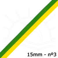 Fita Gorgurão Bandeira do Brasil - 10 metros 15mm - nº3