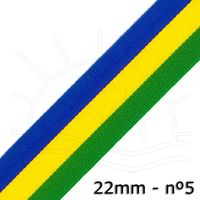 Fita Gorgurão Bandeira PES c/ 10 metros 22mm - nº5