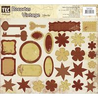 Recorte Vintage By Flavia Terzi Toke e Crie Marrom