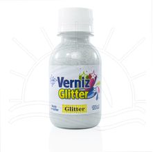 Verniz com Glitter Prata 100ml