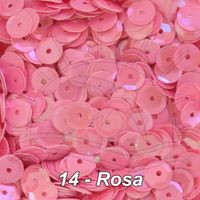 Lantejoula Irisada - 6mm 0014 - rosa