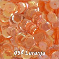 Lantejoula Irisada - 8mm 0005 - laranja