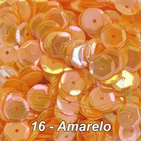 Lantejoula Irisada - 8mm 0016 - amarelo