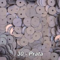 Paetê Fosco 6mm - 900 Unidades 030 - prata