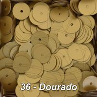 Paetê Fosco 8mm - 900 Unidades 036 - dourado