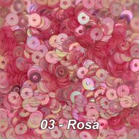 Paetê Irisado 4mm - 900 Unidades 0003 - rosa