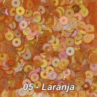 Paetê Irisado 4mm - 900 Unidades 0005 - laranja