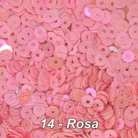 Paetê Irisado 4mm - 900 Unidades 0014 - rosa