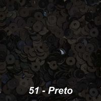 Paetê Metálico - 4mm  051 - preto