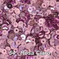 Paetê Metálico - 4mm  054 - rosa claro