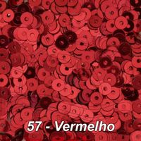 Paetê Metálico - 4mm  057 - vermelho