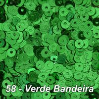 Paetê Metálico - 4mm  058 - verde bandeira