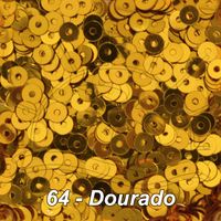 Paetê Metálico - 4mm  064 - dourado