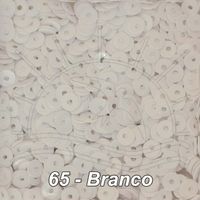 Paetê Metálico - 4mm  065 - branco