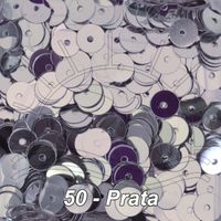 Paetê Metálico - 6mm  050 - prata