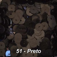 Paetê Metálico - 6mm  051 - preto