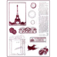 Carimbo de Silicone II Toke e Crie Paris com texto