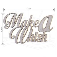 Chipboard Momento Divertido - Modelo 03 Make a wish