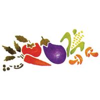 Stencil Acrilex 33x14 1121 - legumes