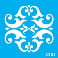 Stencil Jóia Azulejo QAZ - 15 x 15cm 2201