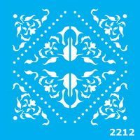 Stencil Jóia Azulejo QAZ - 15 x 15cm 2212