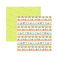 Folha para Scrapbook Dupla Face - Brincadeira Barrinhas