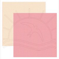 Folha para Scrapbook Dupla Face - Classic Rosa by Ivana Madi Flor de lis