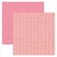 Folha para Scrapbook Dupla Face - Classic Rosa by Ivana Madi Medalhão