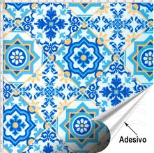 Tecido Adesivo para Patchwork - Azulejo (45x70)