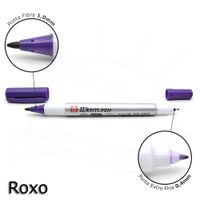 Caneta Ident Pen Sakura Permanente 2 Pontas Roxo