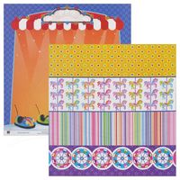 Folha para Scrapbook Dupla Face - Parque de Diversão Bate-bate