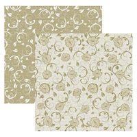 Folha para Scrapbook Dupla Face - Renda by Mamiko Verde oliva