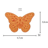 Aplicação Borboleta Rajada M Multicolor - 5 Unid. 225.09 - laranja