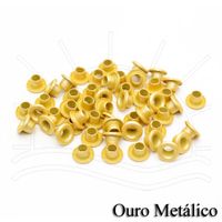 Ilhós Metálico Toke e Crie 5mm - 50 unid. Ouro metálico