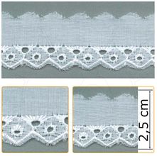 Bordado Inglês 1018 Branco - 2,5 cm