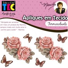 Aplique em Tecido By Mamiko - Rosas Vintage