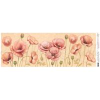 Papel para Arte Francesa 22,8 x 62cm Afve034 - flores salmão