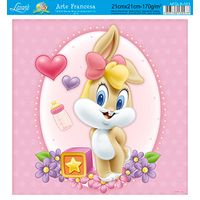 Papel para Arte Francesa Quadrado Looney Tunes Baby 21 x 21cm Afqlb - 003