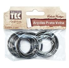 Argolas Prata Velha Coleção Vintage Toke e Crie