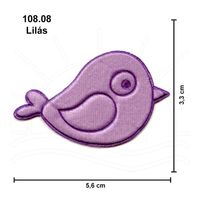 Aplicação Termocolante Pássaro Cetim - 3 unid 108.08 - lilás