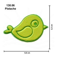 Aplicação Termocolante Pássaro Cetim - 3 unid 130.06 - pistache