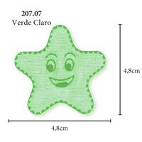 Aplicação Estrela Multicolor - 5 Unid. 207.07 - verde claro